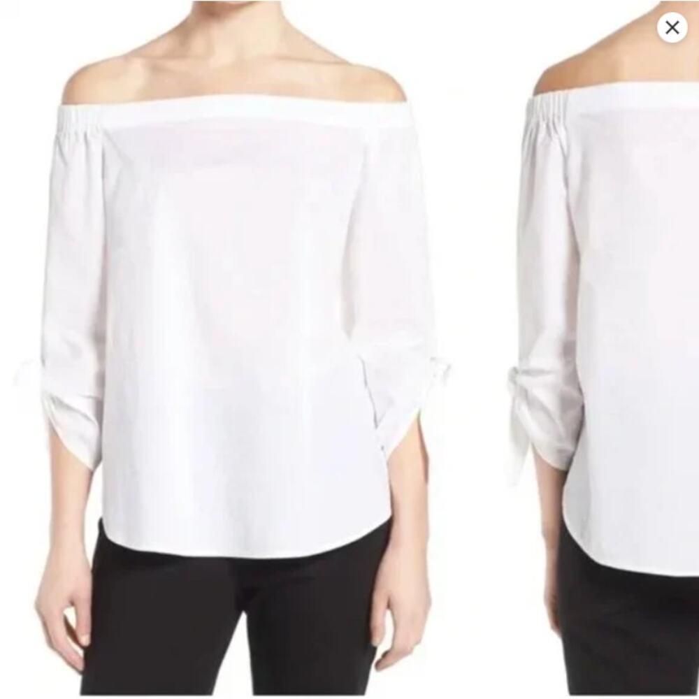 Off-The-Shoulder White Blouse - Halogen - Size S 🤍